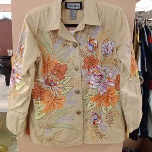 Nwt Indigo Moon embroidered jacket